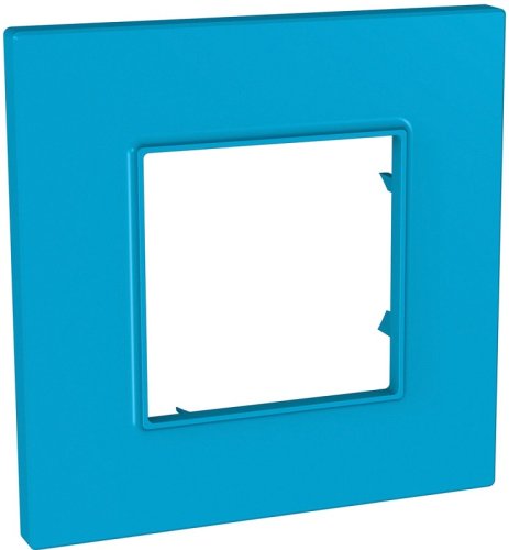 Рамка горизонтальная Schneider Electric Unica Quadro 1-м. голубика картинка